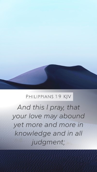 Philippians 1:9 KJV Bible Verse Image