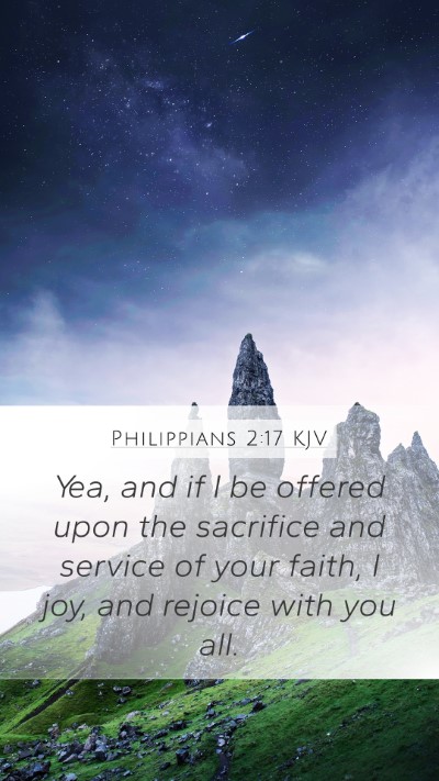 Philippians 2:17 KJV Bible Verse Image