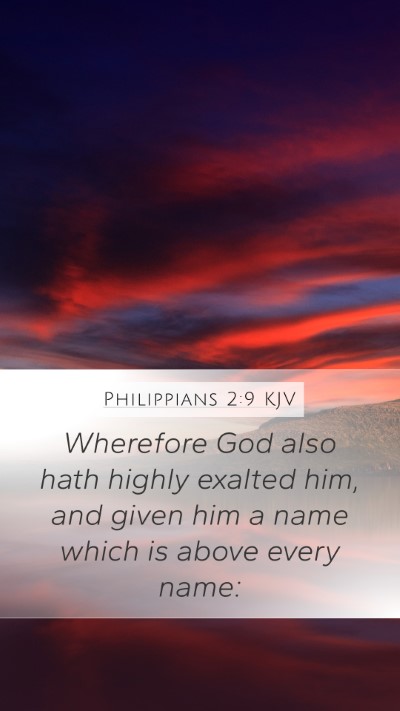 Philippians 2:9 KJV Bible Verse Image