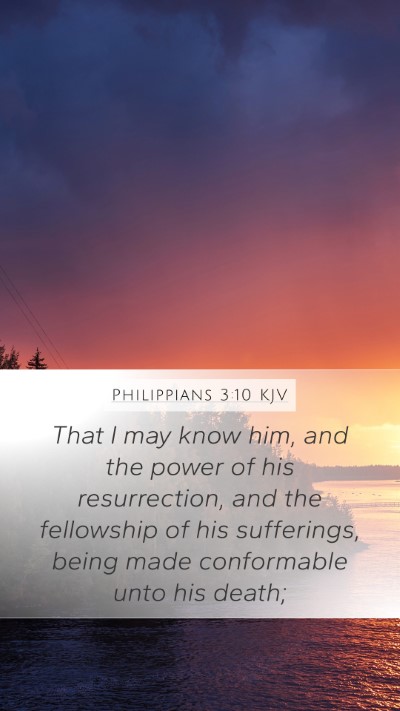 Philippians 3:10 KJV Bible Verse Image