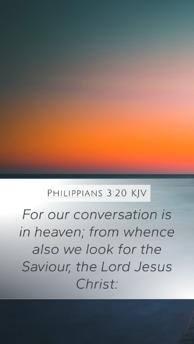 Philippians 3:20 KJV Bible Verse Image