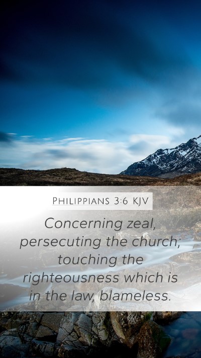 Philippians 3:6 KJV Bible Verse Image