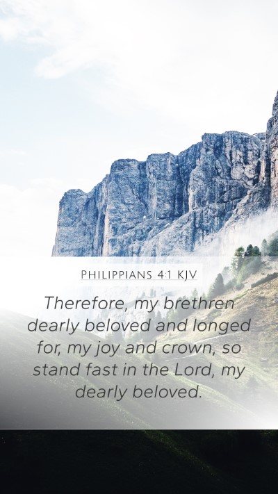 Philippians 4:1 KJV Bible Verse Image