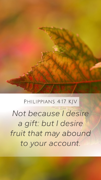 Philippians 4:17 KJV Bible Verse Image