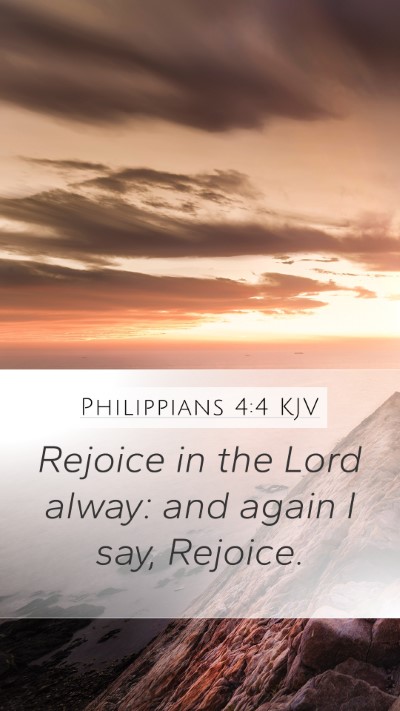 Philippians 4:4 KJV Bible Verse Image