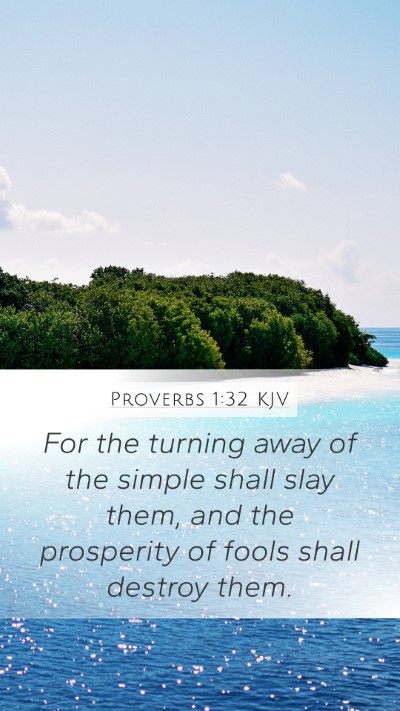 Proverbs 1:32 KJV Bible Verse Image