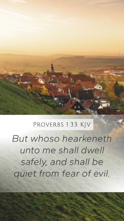 Proverbs 1:33 KJV Bible Verse Image