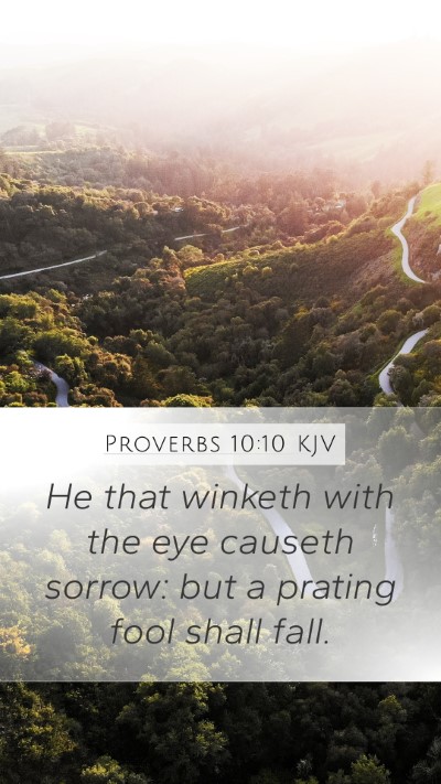 Proverbs 10:10 KJV Bible Verse Image