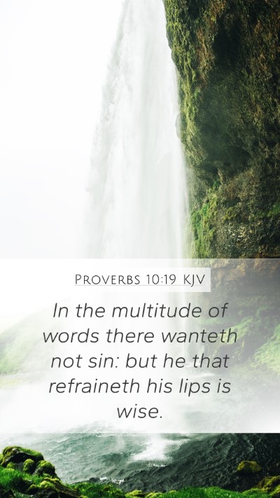 Proverbs 10:19 KJV Bible Verse Image