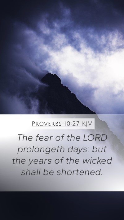 Proverbs 10:27 KJV Bible Verse Image