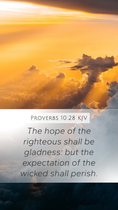 Proverbs 10:28 KJV Bible Verse Image
