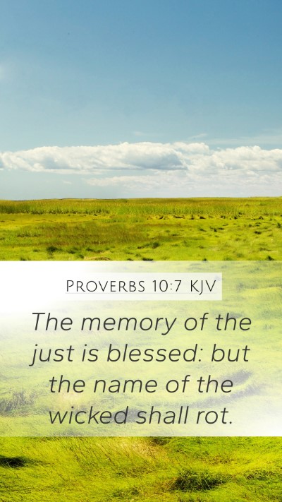 Proverbs 10:7 KJV Bible Verse Image
