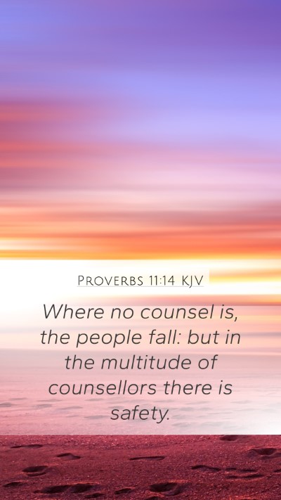 Proverbs 11:14 KJV Bible Verse Image