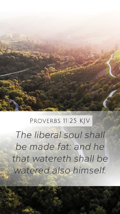 Proverbs 11:25 KJV Bible Verse Image