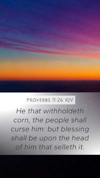 Proverbs 11:26 KJV Bible Verse Image