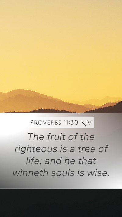 Proverbs 11:30 KJV Bible Verse Image