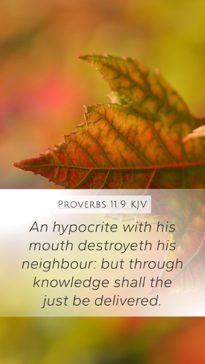 Proverbs 11:9 KJV Bible Verse Image