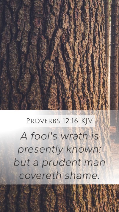 Proverbs 12:16 KJV Bible Verse Image