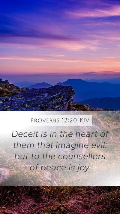 Proverbs 12:20 KJV Bible Verse Image