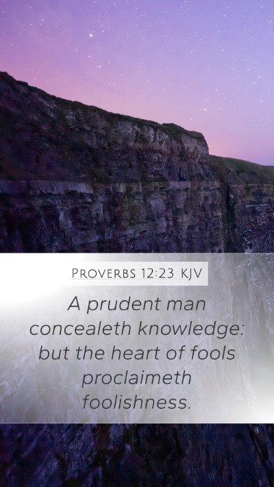 Proverbs 12:23 KJV Bible Verse Image
