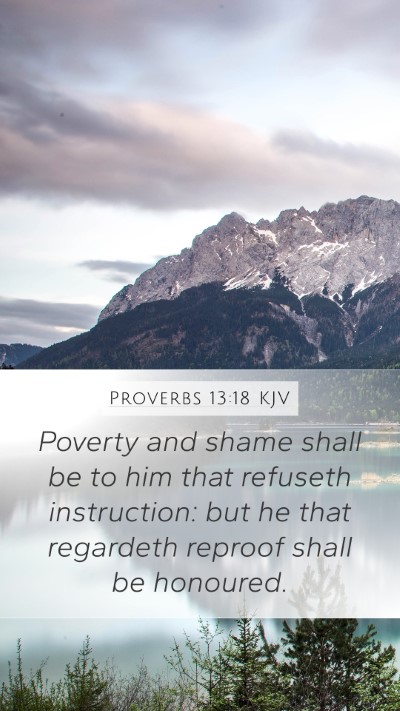 Proverbs 13:18 KJV Bible Verse Image