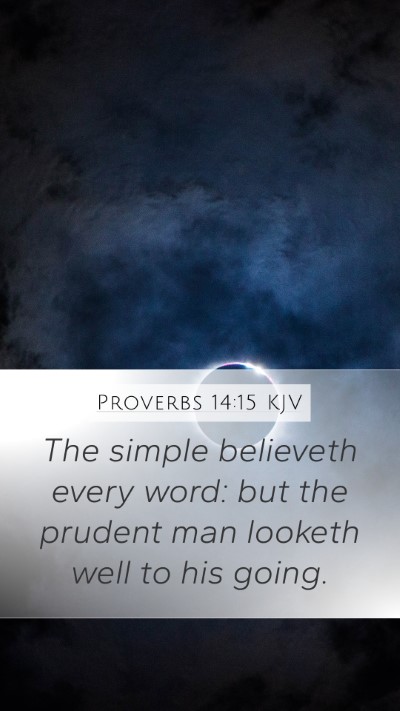 Proverbs 14:15 KJV Bible Verse Image