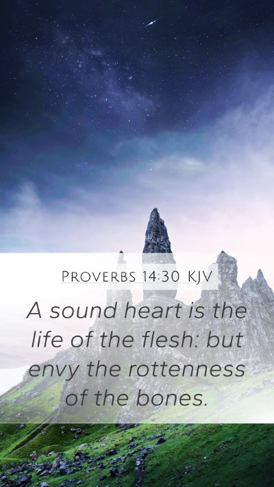 Proverbs 14:30 KJV Bible Verse Image