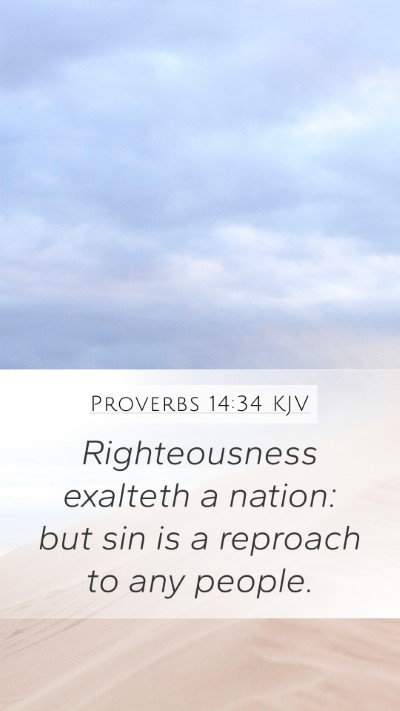 Proverbs 14:34 KJV Bible Verse Image