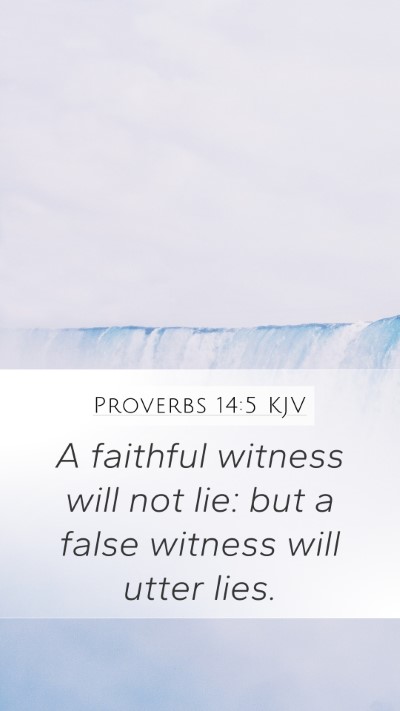 Proverbs 14:5 KJV Bible Verse Image