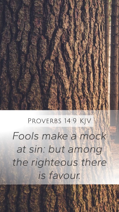 Proverbs 14:9 KJV Bible Verse Image