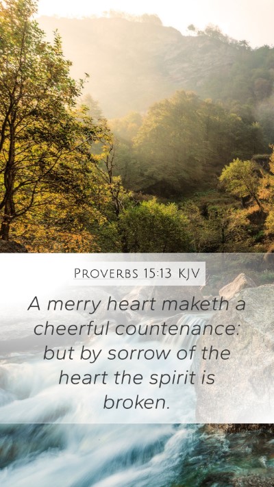 Proverbs 15:13 KJV Bible Verse Image