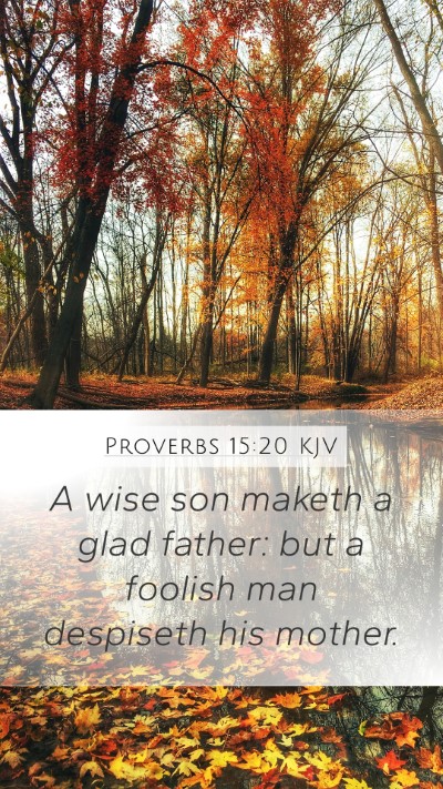 Proverbs 15:20 KJV Bible Verse Image