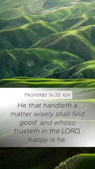 Proverbs 16:20 KJV Bible Verse Image