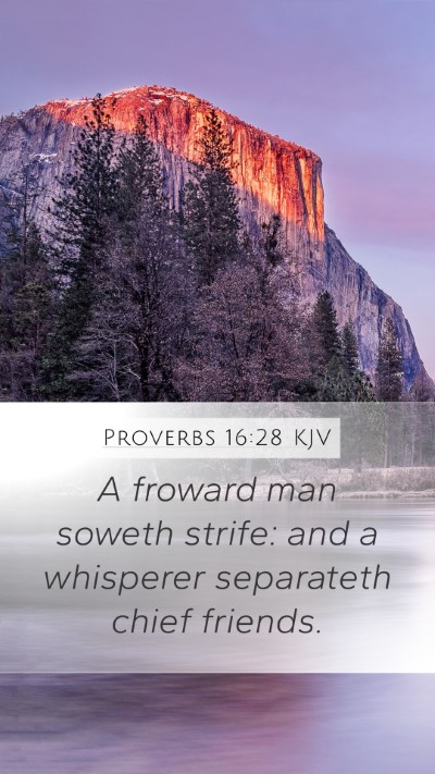 Proverbs 16:28 KJV Bible Verse Image