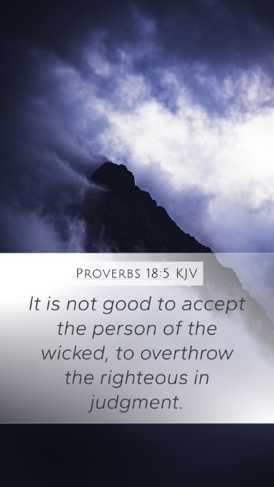 Proverbs 18:5 KJV Bible Verse Image
