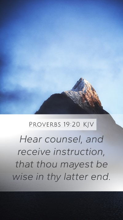 Proverbs 19:20 KJV Bible Verse Image