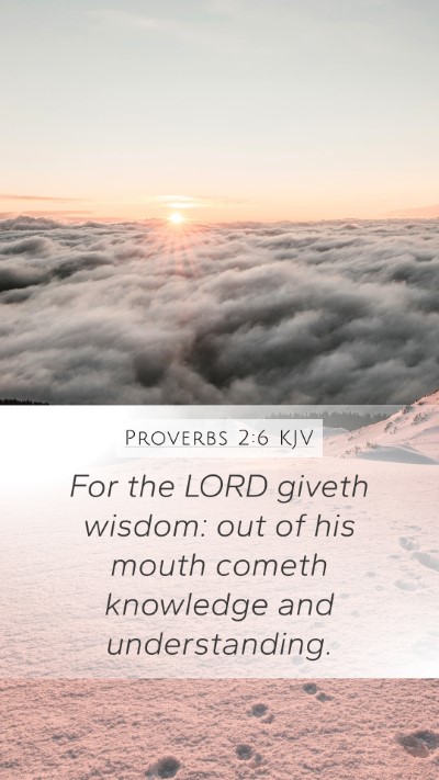 Proverbs 2:6 KJV Bible Verse Image