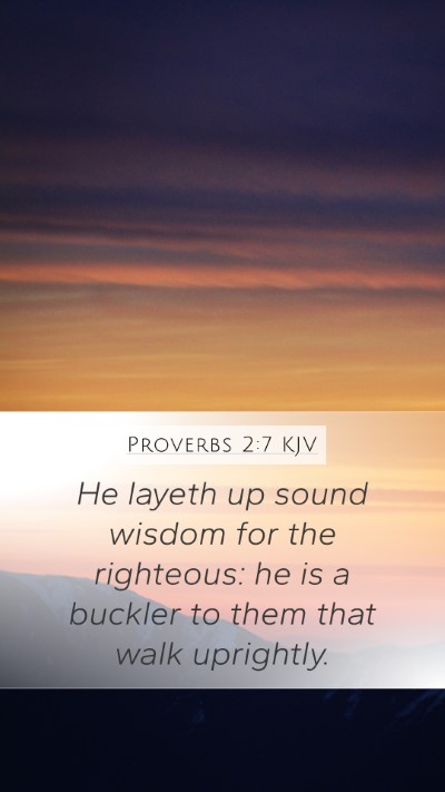 Proverbs 2:7 KJV Bible Verse Image