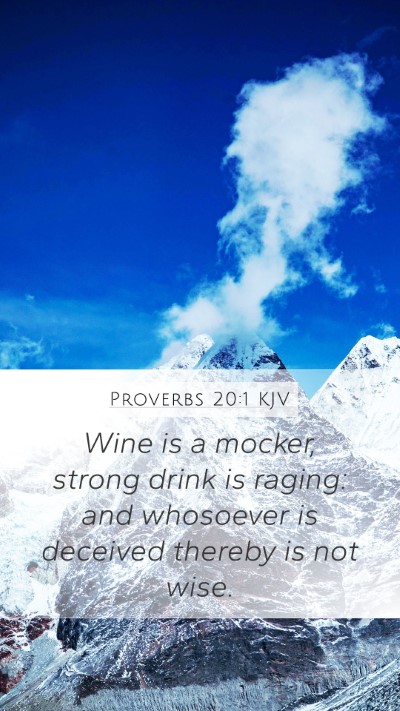 Proverbs 20:1 KJV Bible Verse Image