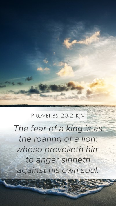 Proverbs 20:2 KJV Bible Verse Image