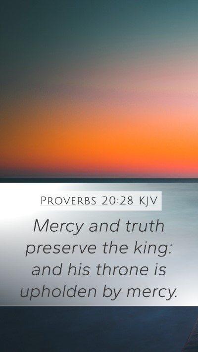 Proverbs 20:28 KJV Bible Verse Image