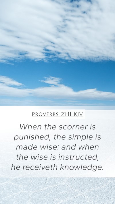 Proverbs 21:11 KJV Bible Verse Image