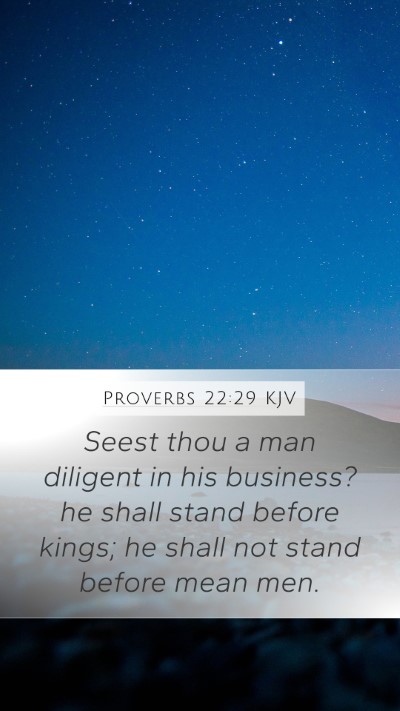 Proverbs 22:29 KJV Bible Verse Image