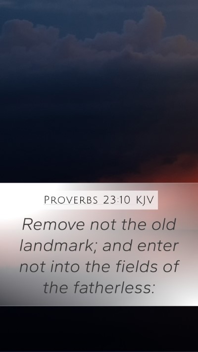 Proverbs 23:10 KJV Bible Verse Image