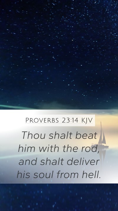 Proverbs 23:14 KJV Bible Verse Image