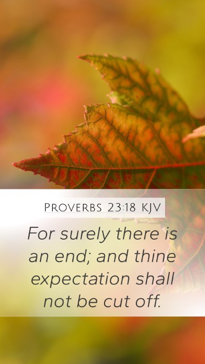 Proverbs 23:18 KJV Bible Verse Image