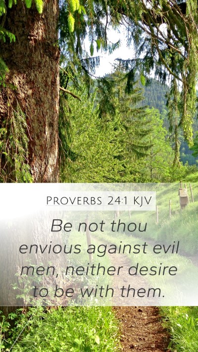 Proverbs 24:1 KJV Bible Verse Image