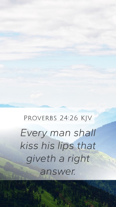 Proverbs 24:26 KJV Bible Verse Image