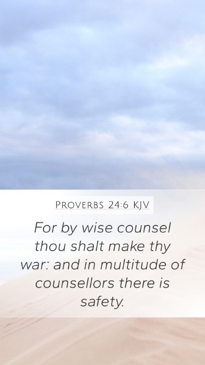 Proverbs 24:6 KJV Bible Verse Image