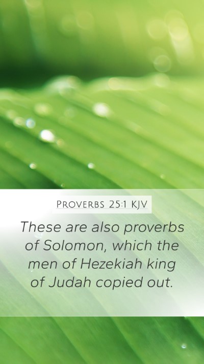 Proverbs 25:1 KJV Bible Verse Image